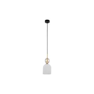 Lustr na lanku SOPHIA 1xE14/10W/230V černá/kouřová béžová/bílá