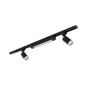 LED Bodové svítidlo v lišto. systému TRACER 2xGU10/10W/230V + LED/20W 1 m černá