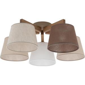 Brilagi Brilagi - Přisazený lustr LATTE SABIA 5xE27/60W/230V borovice/mix