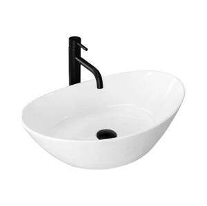 REA-U6801 - Umyvadlo na desku KATE 33,5x55,5 cm keramika/lesklá bílá REA-U6801