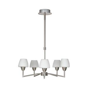 Lustr na tyči TOGO 5xG9/40W/230V matný chrom/bílá