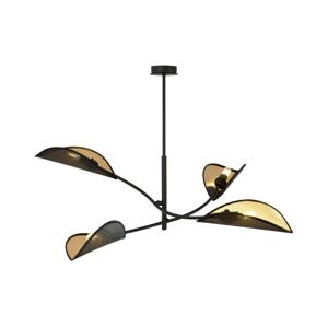 EMIBIG Lustr na tyči LOTUS 4xE14/10W/230V černá/zlatá