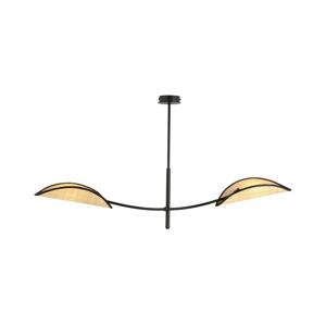 EMIBIG Lustr na tyči LOTUS 2xE14/10W/230V černá/béžová
