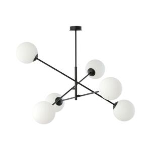 EMIBIG Lustr na tyči LINEAR 6xE14/10W/230V černá/bílá