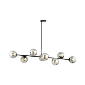 EMIBIG Lustr na lanku ROSSI 8xE14/10W/230V černá/šedá
