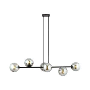 EMIBIG Lustr na lanku ROSSI 6xE14/10W/230V černá/šedá