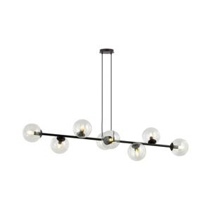 EMIBIG Lustr na lanku ROSSI 8xE14/10W/230V černá/čirá