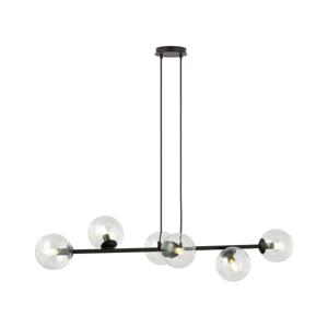 EMIBIG Lustr na lanku ROSSI 6xE14/10W/230V černá/čirá