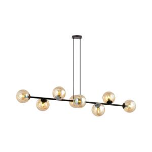 EMIBIG Lustr na lanku ROSSI 8xE14/10W/230V černá/béžová