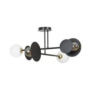 EMIBIG Lustr na tyči MINERVA 2xE27/15W + 2xE14/10W/230V černá