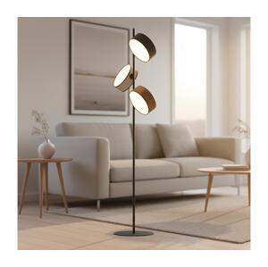 EMIBIG Stojací lampa DRUMZ 3xE14/10W/230V černá/hnědá/šedá 1566/LP3