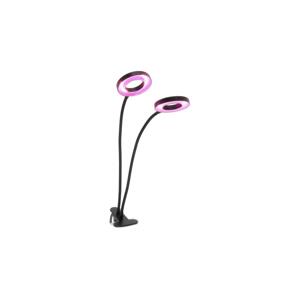 LED Stm flex. stolní lampa s klipem pro pěst. rostlin VITARO 2xLED/4W/230V černá