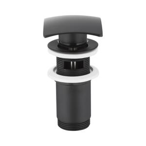 KFA Armatura KFA Armatura 660-454-81 - Umyvadl. výpusť s přepadem CLICK-CLACK 7x7 cm m. černá