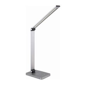 LED Stolní lampa s bezdrátovou nabíječkou LED/10W/230V matný chrom