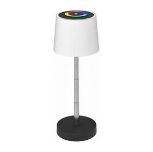 LED RGBW Stmívatelná venkovní nabíjecí stolní lampa LED/2W/5V IP44 1200 mAh šedá