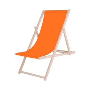 Zahradní lehátko oranžová/buk