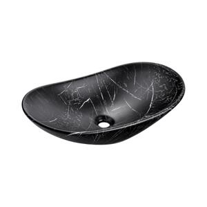 COMAD COMAD UN-LENA-MB2 - Umyvadlo na desku LENA 61,5x36 cm keramika/matná černá