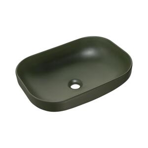 COMAD COMAD UN-NELI-MFG - Umyvadlo na desku NELI 50,4x35,2 cm keramika/matná zelená