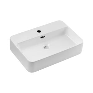 COMAD COMAD  2 WHITE ( E-6282 ) - Umyvadlo na desku  55x38 cm lesklá bílá