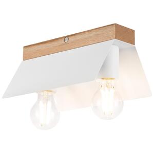 Stropní svítidlo ESME 2xE27/15W/230V bílá/dub