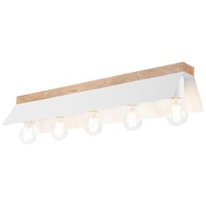 Stropní svítidlo ESME 5xE27/15W/230V bílá/dub