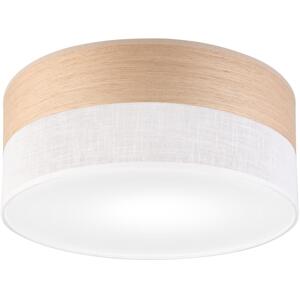 Stropní svítidlo SIRJA WOOD 1xE27/15W/230V pr. 35 cm bílá/dub