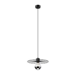 Lustr na lanku MONTANA 1xE27/15W/230V pr. 30 cm černá