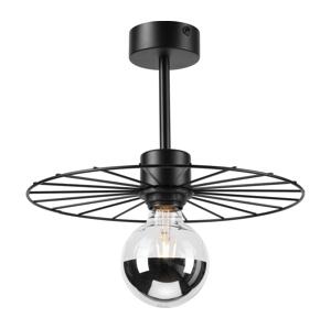 Lustr na tyči MONTANA 1xE27/15W/230V pr. 30 cm černá