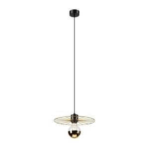Lustr na lanku MONTANA 1xE27/15W/230V pr. 30 cm zlatá/černá