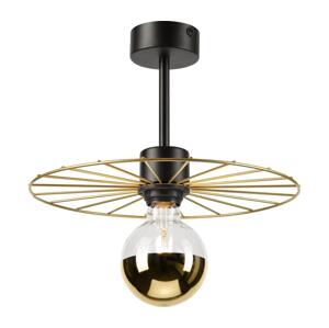 Lustr na tyči MONTANA 1xE27/15W/230V pr. 30 cm zlatá/černá