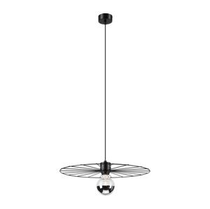 Lustr na lanku MONTANA 1xE27/15W/230V pr. 45 cm černá