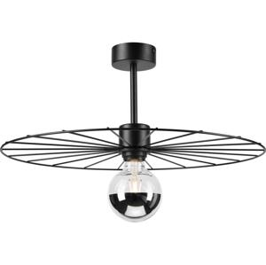 Lustr na tyči MONTANA 1xE27/15W/230V pr. 45 cm černá