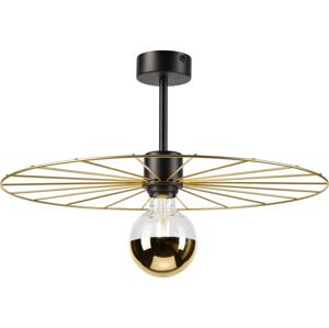 Lustr na tyči MONTANA 1xE27/15W/230V pr. 45 cm zlatá/černá