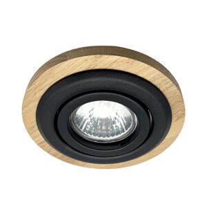 Podhledové svítidlo TOBBY 1xG9/20W/230V pr. 11,5 cm dub/černá