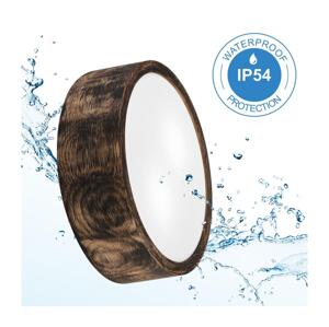 Koupelnové stropní svítidlo OAK SMOKY 2xE27/15W/230V IP54 ø 27,5 cm dub/hnědá