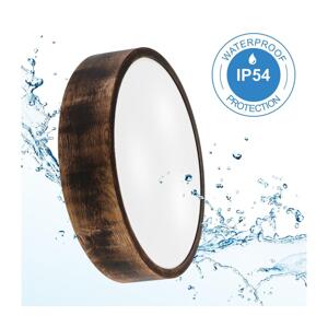 Koupelnové stropní svítidlo OAK SMOKY 3xE27/15W/230V IP54 ø 37,5 cm dub/hnědá