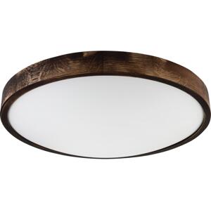 Stropní svítidlo OAK SLIM 3xE27/15W/230V pr. 47 cm dub/tmavě hnědá