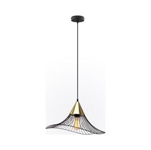 Lustr na lanku ALURA 1xE27/60W/230V pr. 50 cm černá