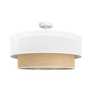 Přisazený lustr BORHO 1xE27/60W/230V bílá/juta 0251