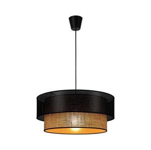 Lustr na lanku BORHO 1xE27/60W/230V černá/juta 0379