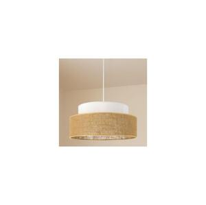 Lustr na lanku BOHO 1xE27/60W/230V bílá/béžová