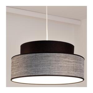 Lustr na lanku GRACE 1xE27/60W/230V černá/šedá