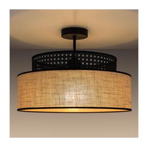 Přisazený lustr BOHO 1xE27/60W/230V černá/ratan