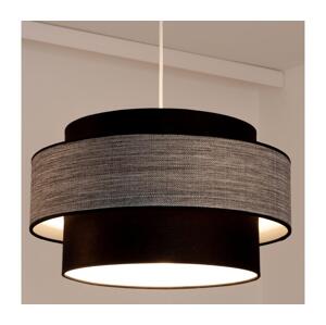 Lustr na lanku GRACE 1xE27/60W/230V černá/šedá