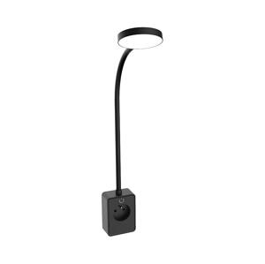 Rabalux Rabalux 71283 - LED Stmív. nástěnná lampa TIVRO E 4W/230V s USB do zásuvky černá