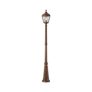 Redo Redo 9662 - Venkovní lampa ESSEN 1xE27/70W/230V 221,5 cm IP44 hnědá/patina