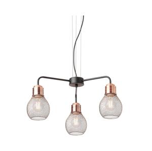 Redo Redo 01-1579 - Lustr na lanku EDISON 3xE27/42W/230V pr. 53 cm černá/měděná