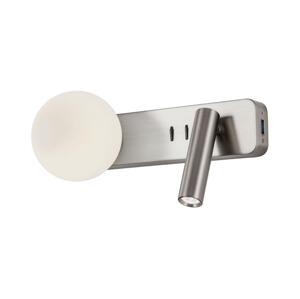 Redo Redo 01-2993 - LED Nástěnné svítidlo OASIS LED/3W/230V+1xG9/10W USB CRI 90 chrom
