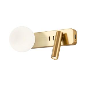Redo Redo 01-2992 - LED Nástěnné svítidlo OASIS LED/3W/230V+1xG9/10W USB CRI 90 bronz