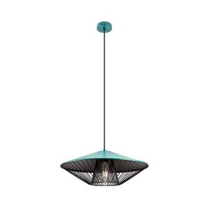 Redo Redo 01-3010 - Lustr na lanku GRILL 1xE27/42W/230V pr. 49,5 cm černá/tyrkysová
